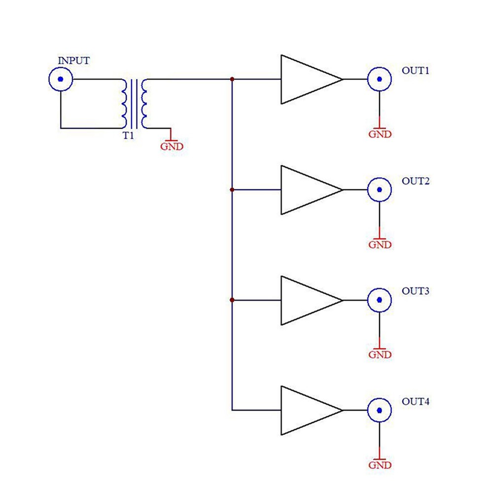 Active RF Isolated Distributor RF Signals Radio Antennas SDR Clock Source 150MHz