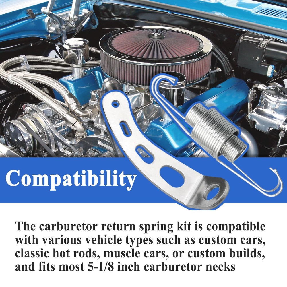 Zeiboat 2Sets 4708 Throttle Return Spring Bracket, with 59207 Silver