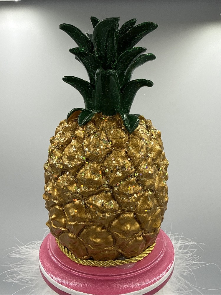 Kurt Adler Hollywood Nutcracker Collection Pineapple Hat Nutcracker 19.5" NWT