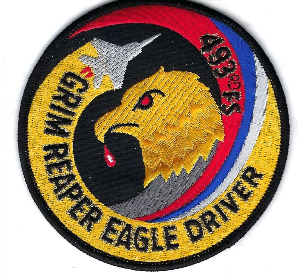 PATCH USAF 499TH FIGHTER SQ GRIM REAPER EAGLE DRIVER   JT12