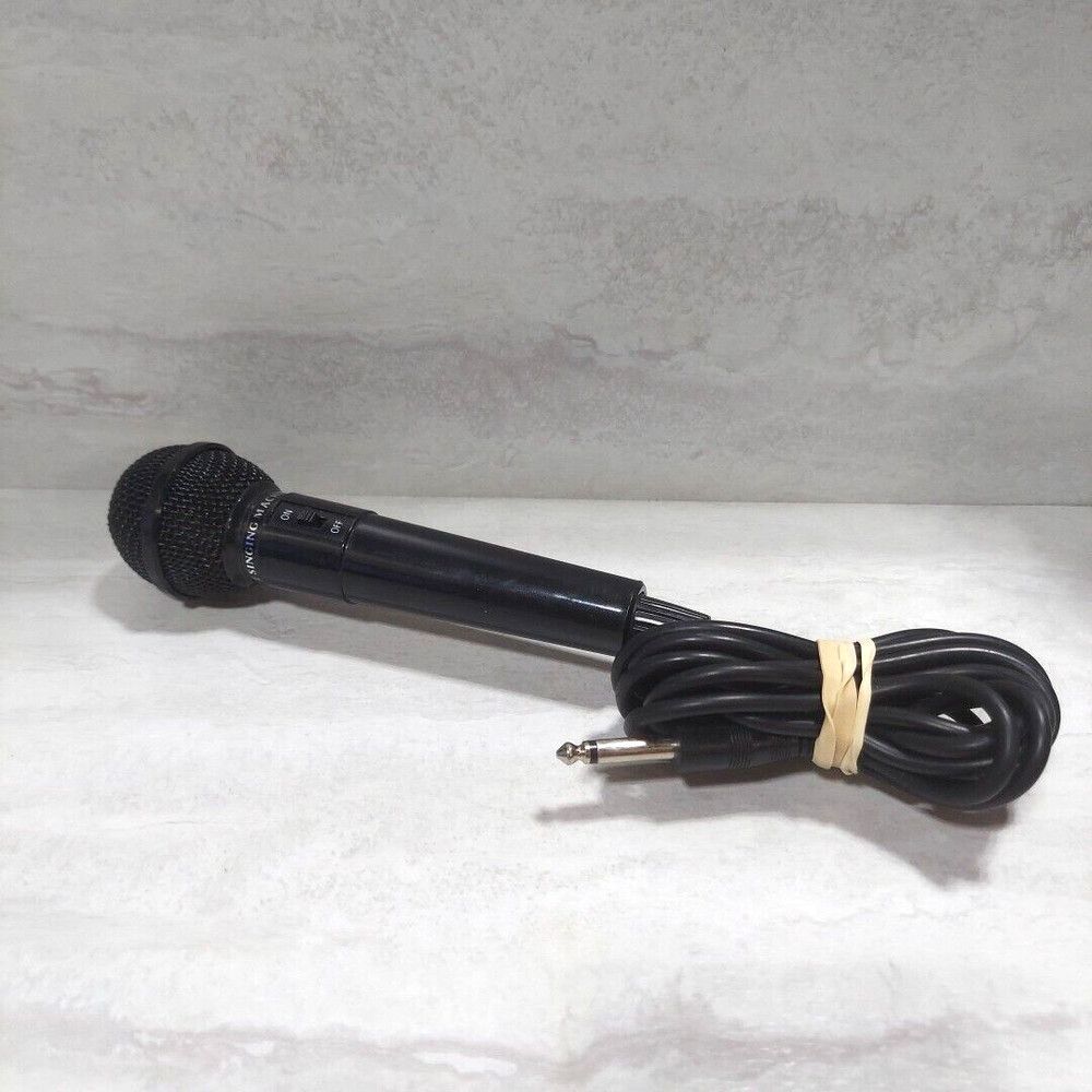 Singing Machine Wired Unidirectional Dynamic Karaoke Microphone Black