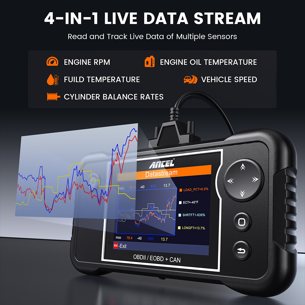 ANCEL FX2000 PRO OBD2 Car Scanner ABS SRS Engine AT Diagnostic Tool Code Reader