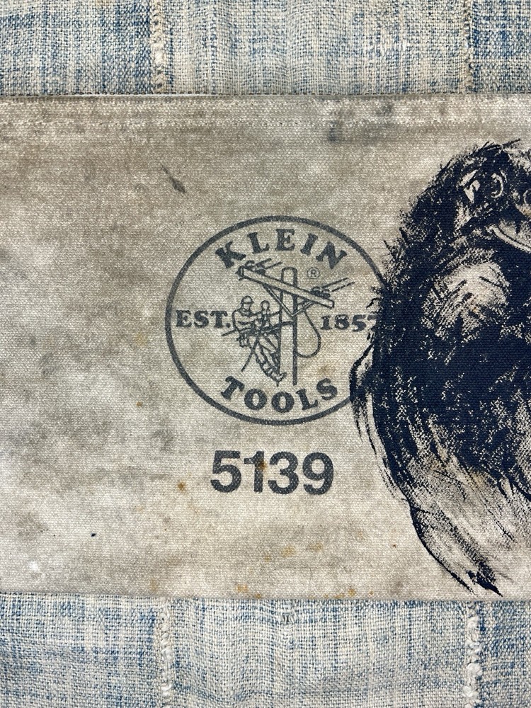 Vintage Klein Tool Bag with Hand Painted Crow