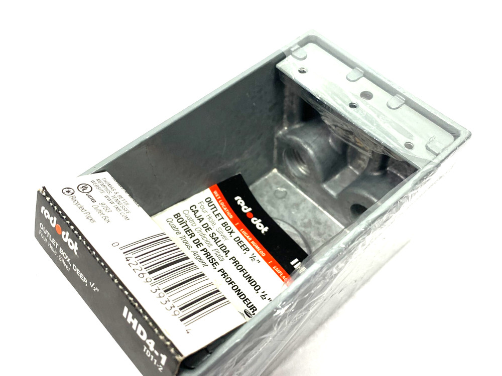 Red Dot IHD4-1 Deep Outlet Box Four Hole 1/2"