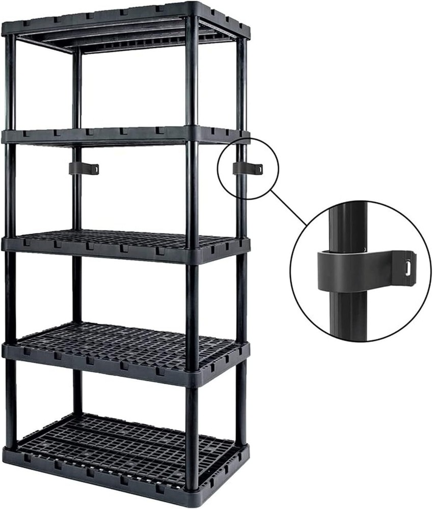 Gracious Living 5 Shelf Knect-A-Shelf Ventilated Storage Unit Organizer System