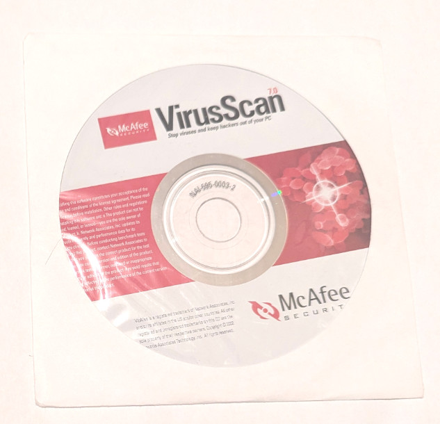 McAfee Security VirusScan 7.0 Software CD - Windows 95/98/ME/2000/NT/XP