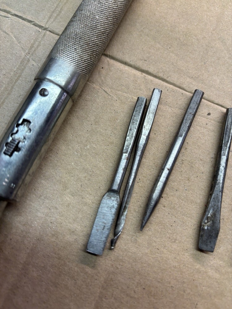 Vintage Foreign Ratchet Driver Tool With Bits