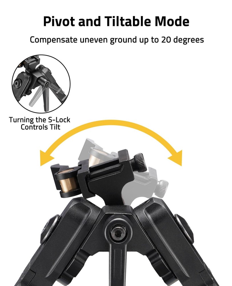 CVLIFE Bipod with Quick Release Design Rifle Bipod Lightweight Attach Directly B