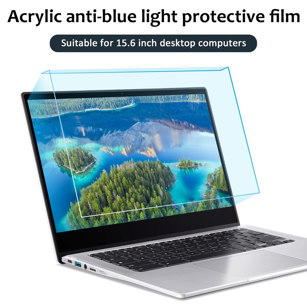 15.6 Inch Blue Light Blocking Laptop Screen Protector Panel, Eye Protection H...