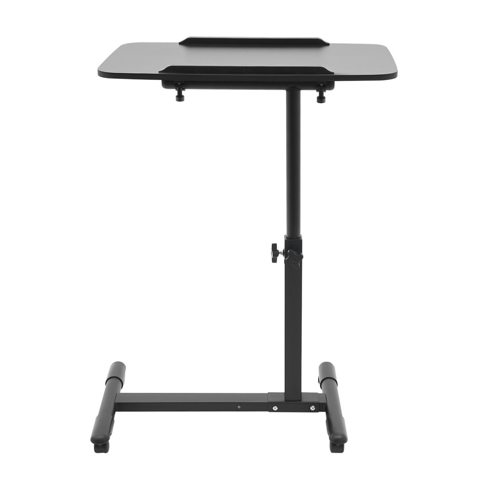 Adjustable Rolling Bedside Table with Wheels for Home and Office Use