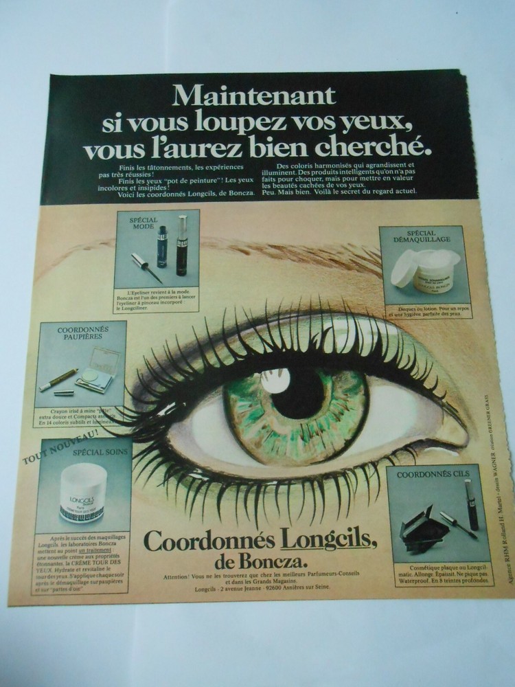 Advertising 1976 Coordinates Longcils de Boncza