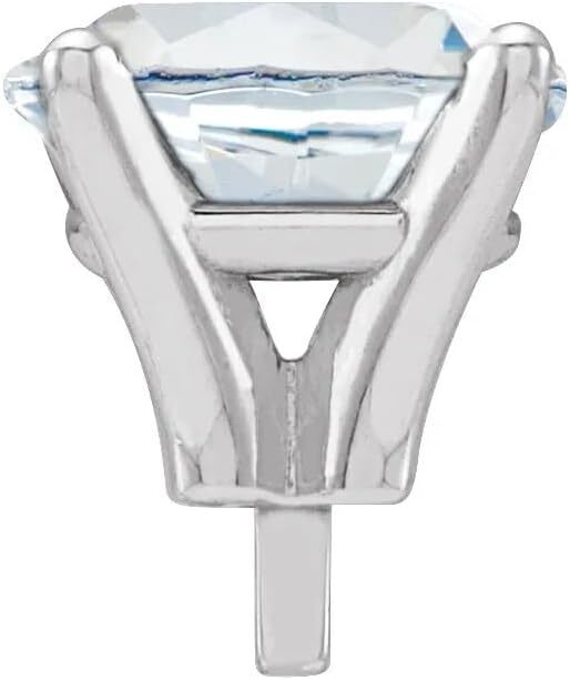 14K White Gold Unset Cushion 4-Prong Peg Setting