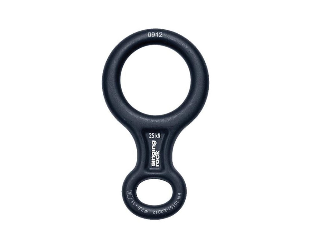 Singing Rock Figure 8 Medium Black | Durable Climbing Hardware for Safe &