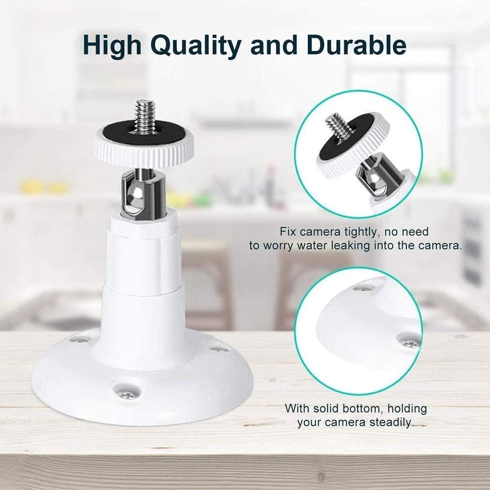 Easy Install 2-Pack Camera Wall Mounts Compatible with R-ing & More - White