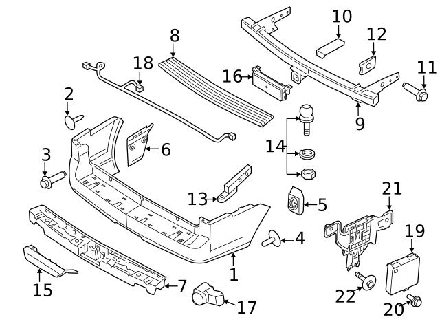 Genuine Ford Blind Spot Detection System Warning Sensor Bracket FL1Z-14D189-B