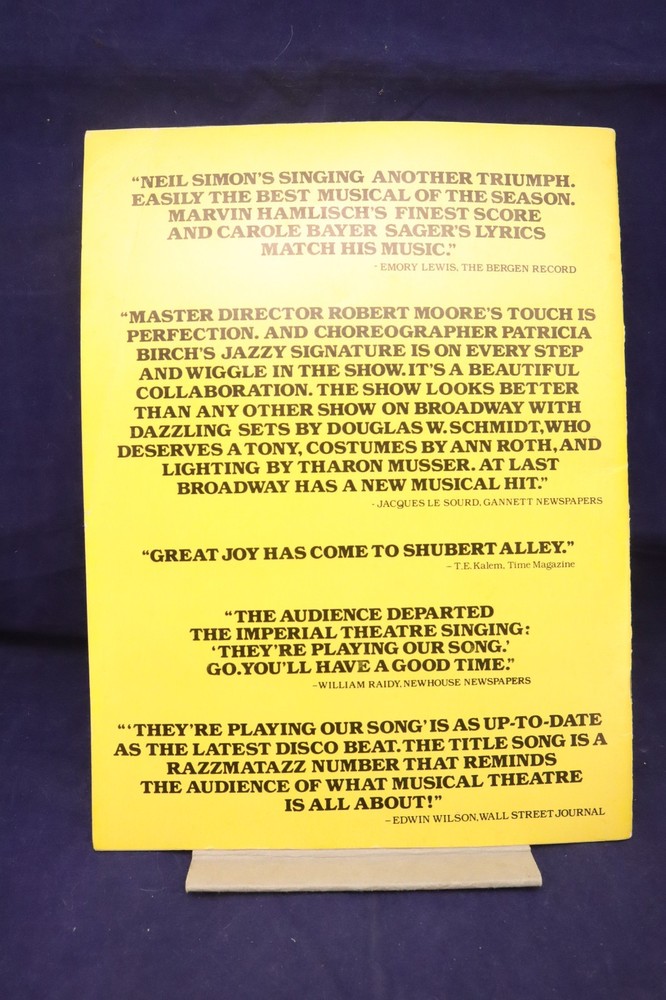 They’re Playing Our Song Original Broadway Cast Program Book