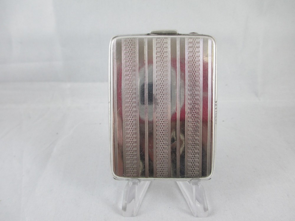 ART DECO SOLID SILVER, GEORGE V MATCH BOOK CASE, THOMAS LACK, BIRM. 1926