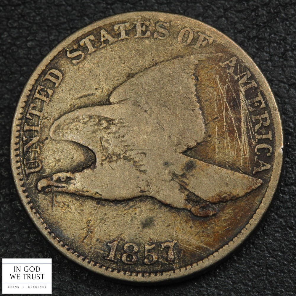1857 Flying Eagle Cent 1C - Scratches