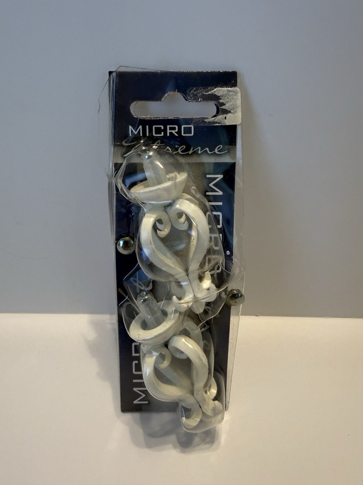 Micro Xtreme Decorative White Curtain Rod Finials 2007