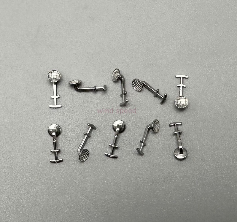 50× Dental Orthodontic Bondable Lingual Button Crimpable Round Multi-hook Double