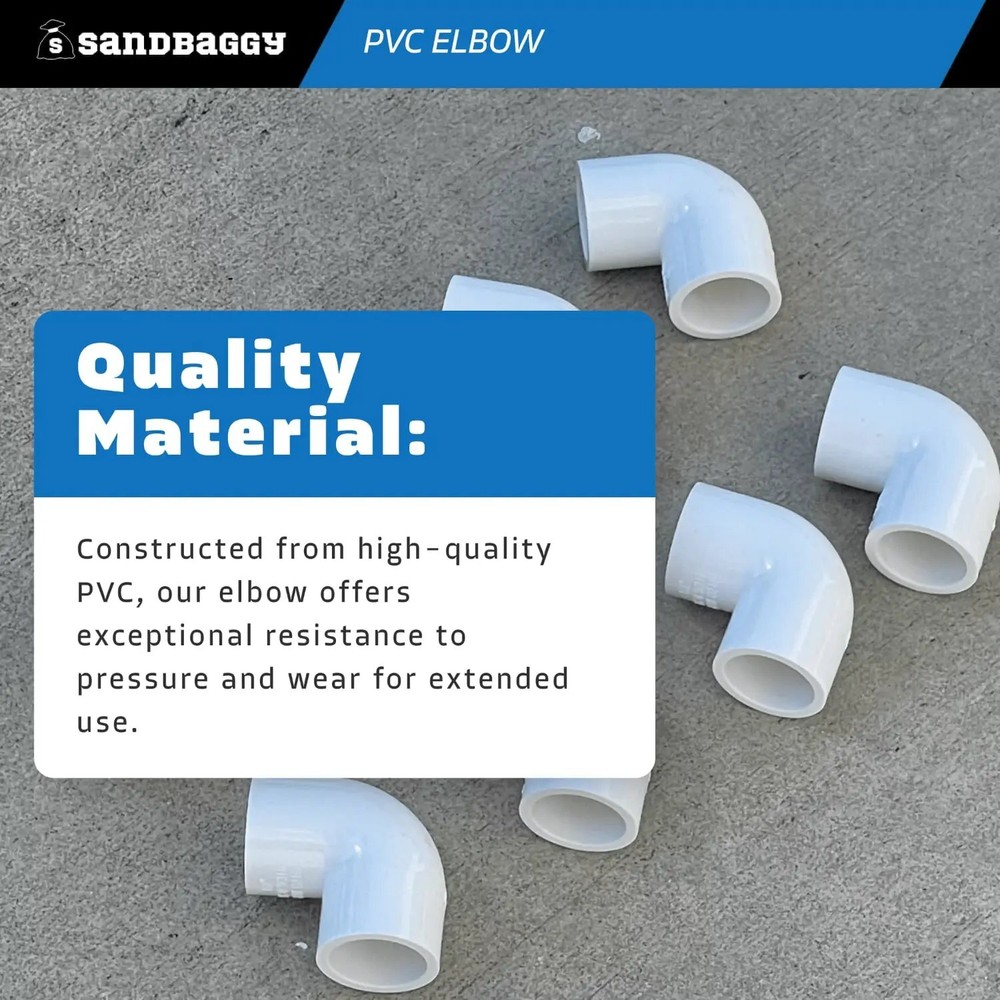 Sandbaggy 1/2-in 90-Degree Schedule 40 PVC Elbow - Right Angle - Socket x Socket