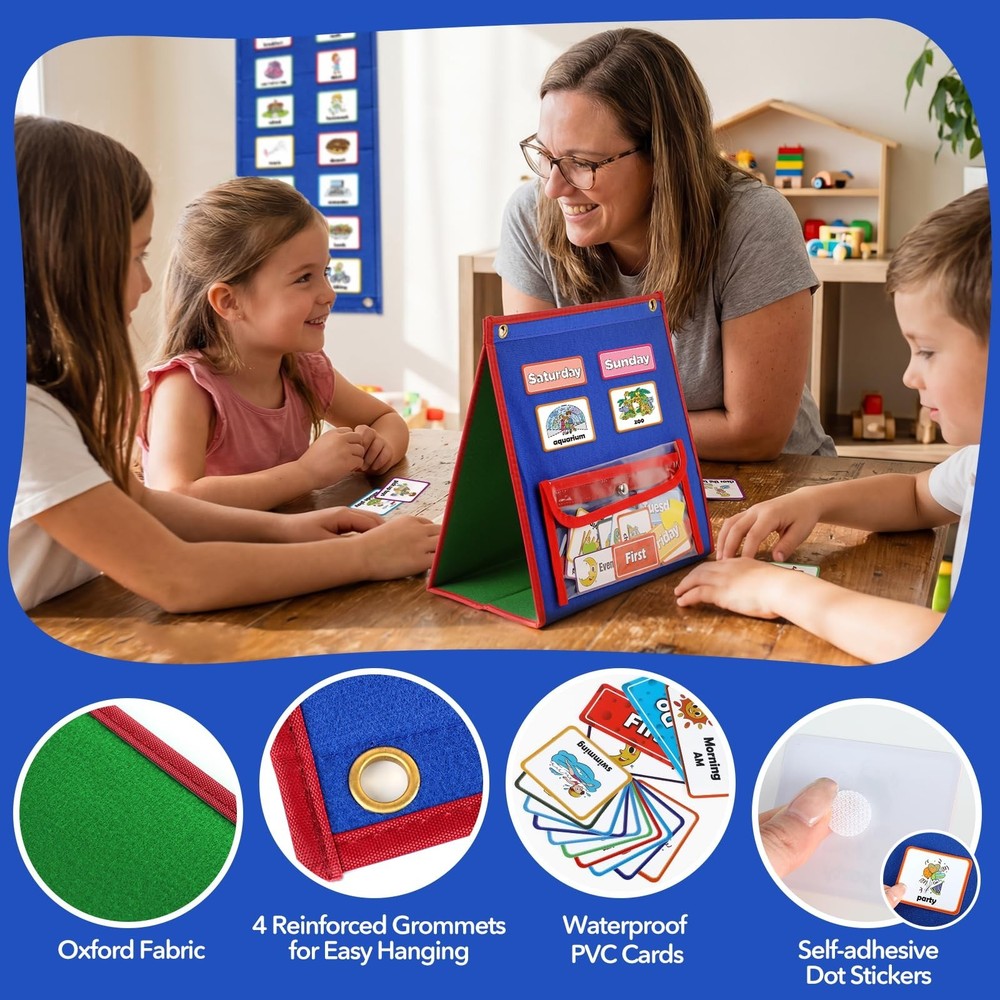 Torlam Visual Schedule for Kids Chore Chart, Morning Bedtime Routine Chart fo...
