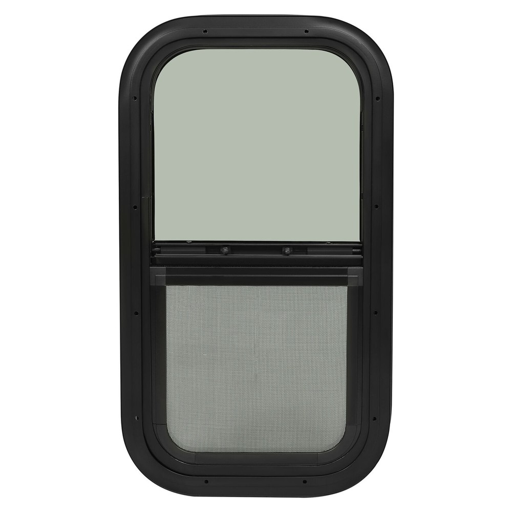 12"~ 25" W 16" ~ 24" H RV Window For RV Trailer Camper Truck w/ Trim Ring