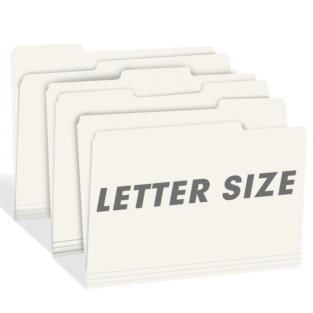 File Folder 150 Pack 1/3 Cut Tab File Folders Letter Size Folders for Dcoumen...