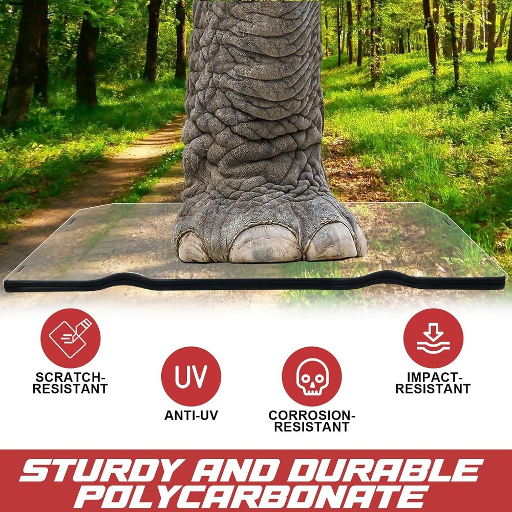 StarknightMT Scratch-Resistant Full Windshield Compatible with Polaris Clear