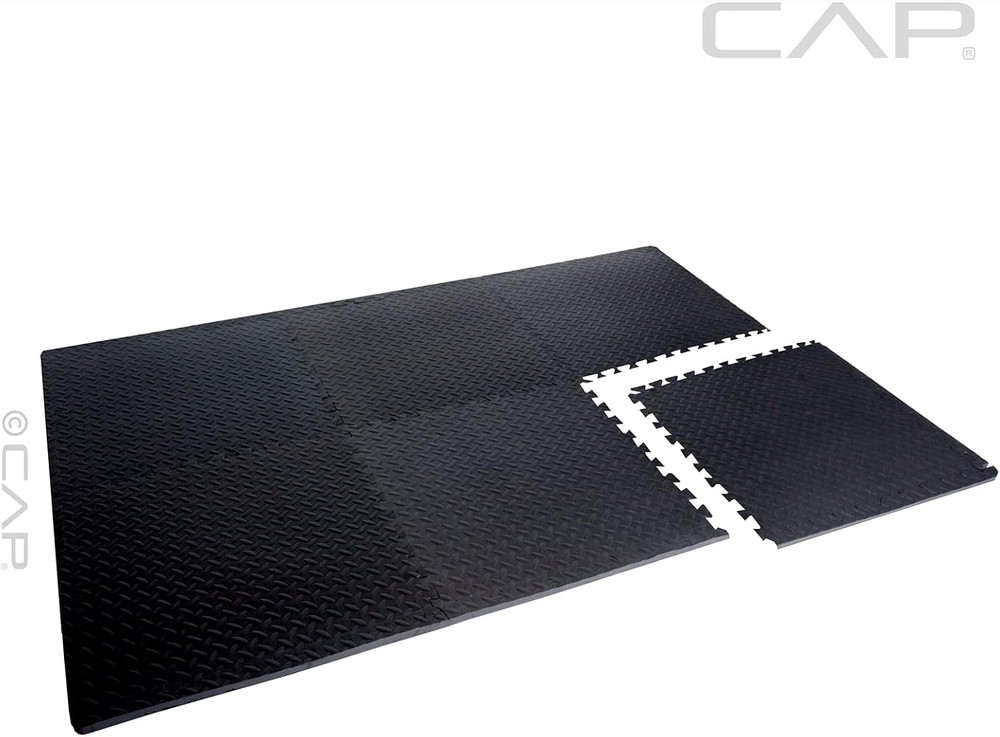 Puzzle Diamond Plate Texture Puzzle Exercise Mat | Multiple Options
