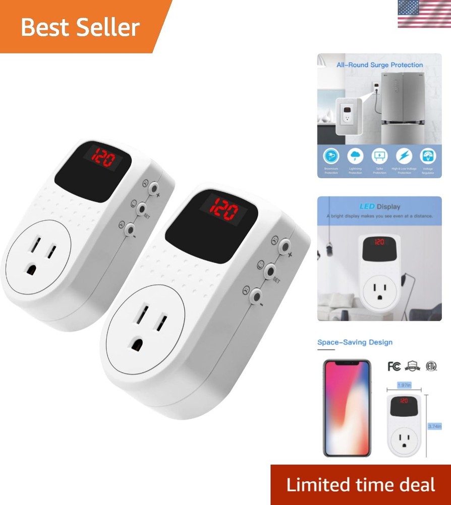 High-Performance Wall Surge Protector with Digital Display & LED Indicator Light