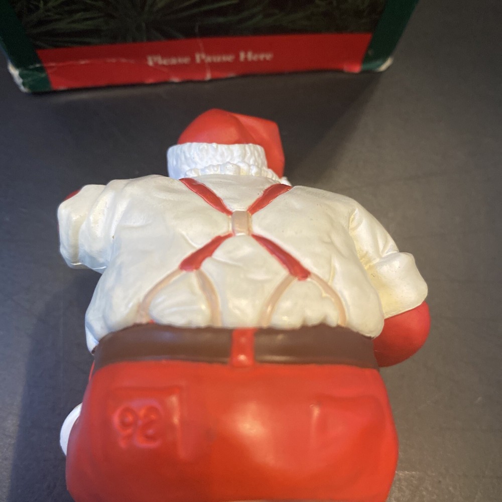 1992 Hallmark Keepsake Please Pause Here Coca-Cola Santa Ornament w/ Box