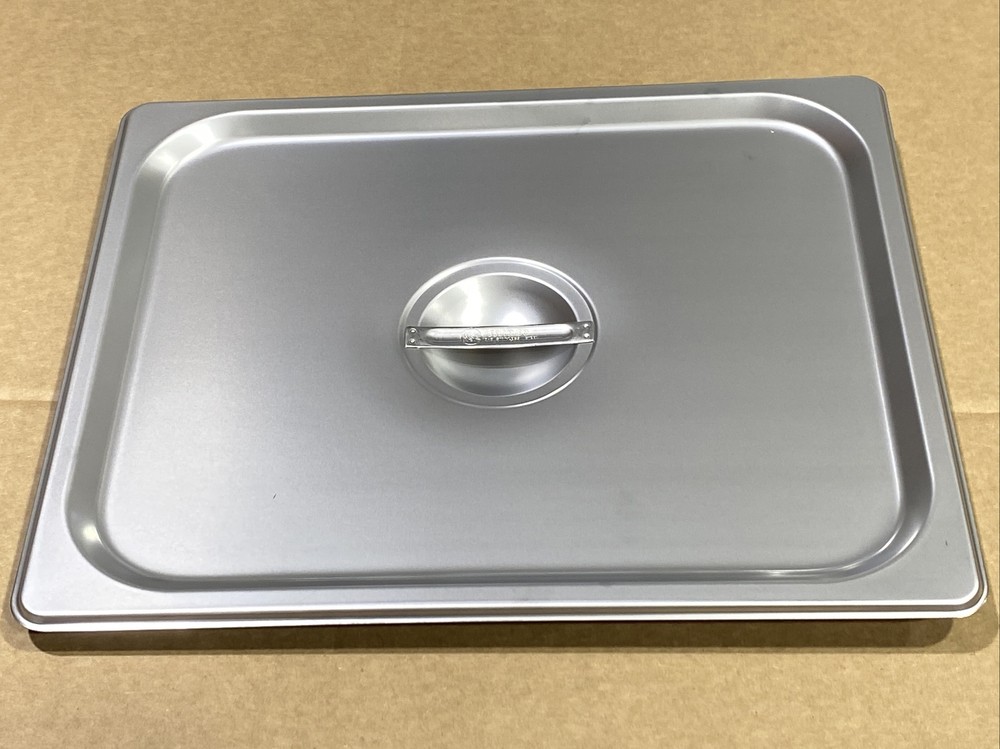 Winco SPSCH, Half-Size Solid Stainless Steel Steam Table Pan Solid Cover New