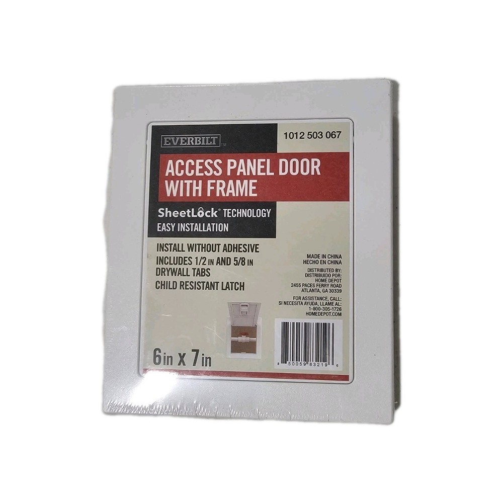 Everbilt Access Panel with Frame and Sheetlock Technology 1/2 & 5/8 Tabs 6" x 7"