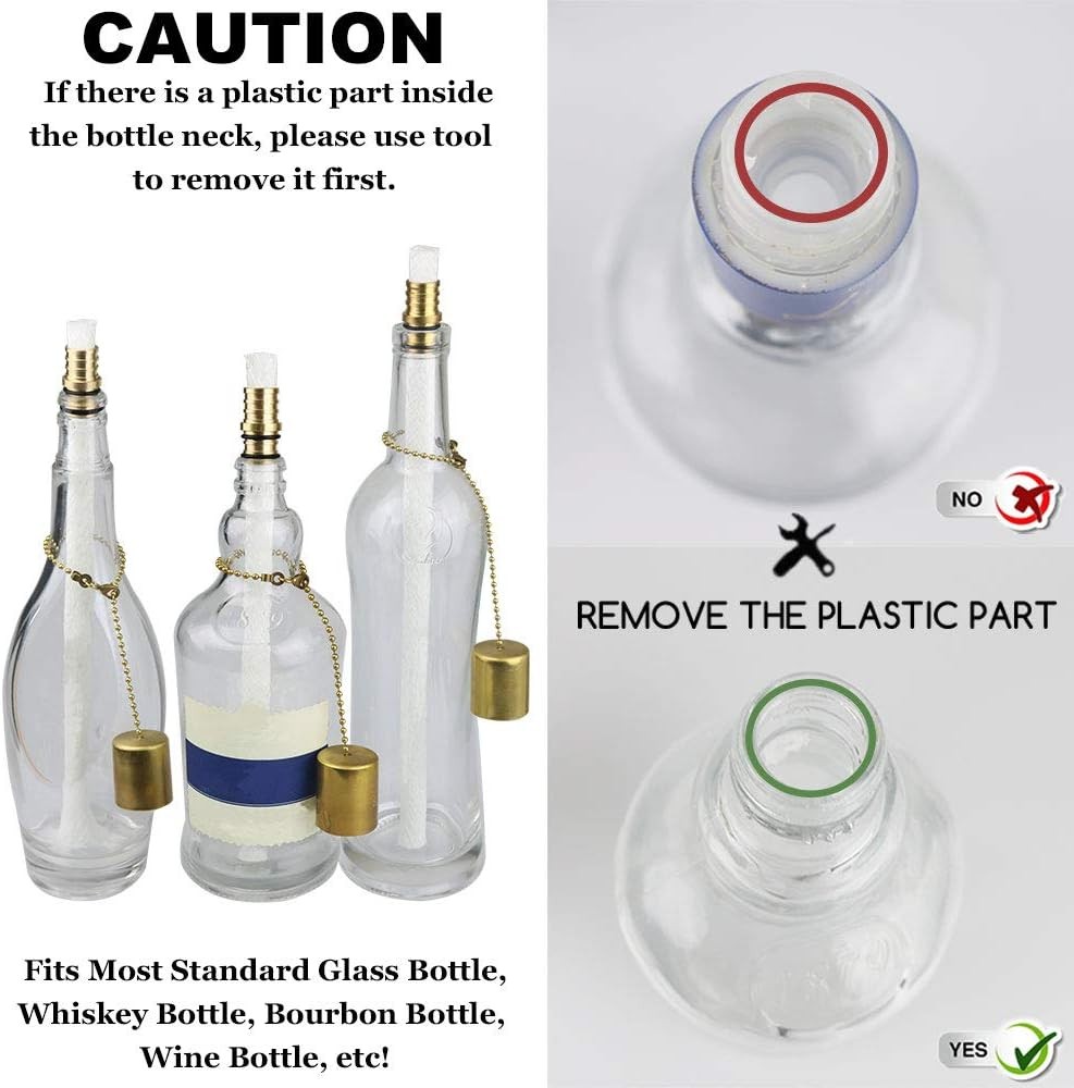 EricX Light Wine Bottle Torch Kit 4 Pack, Includes 4 Long Life Wicks...