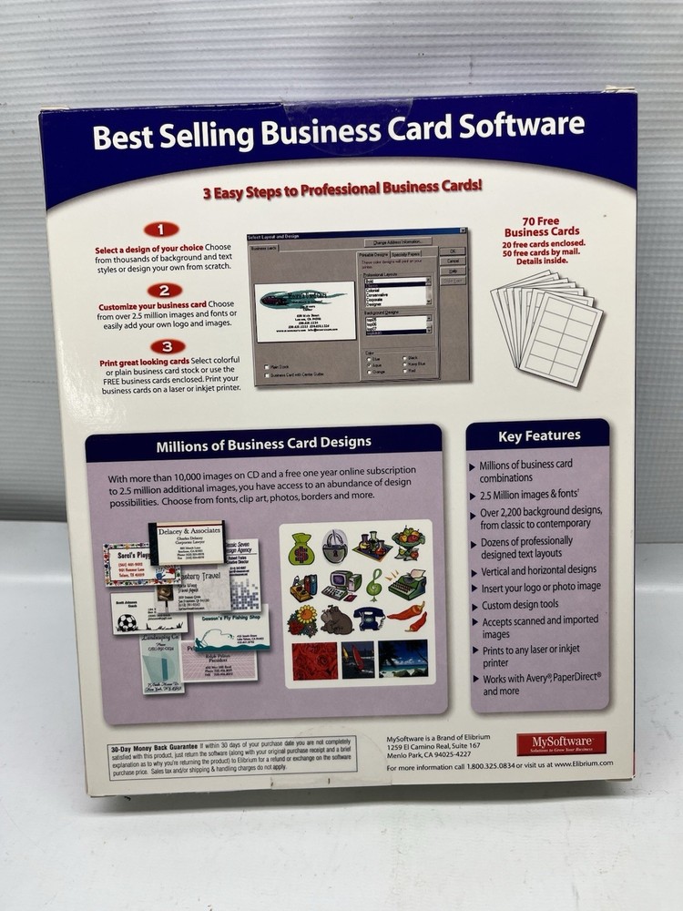 My Software Professional Business Cards - Design & Print PC Software SEALED