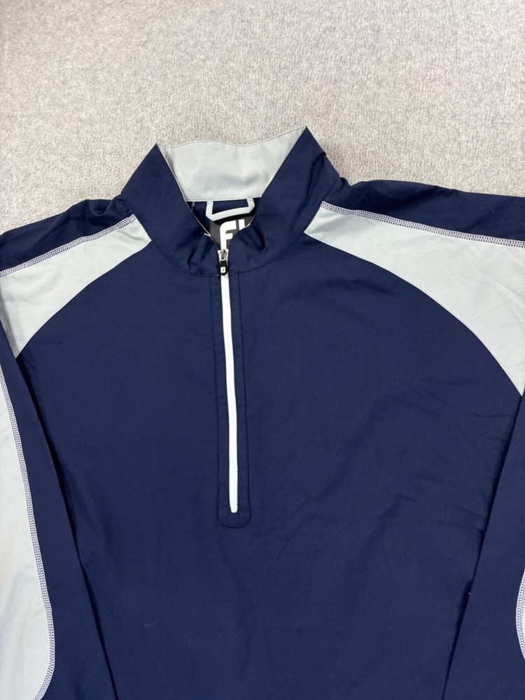 Footjoy Performance Half Zip Long Sleeve Golf Pullover (Men's XL) Blue