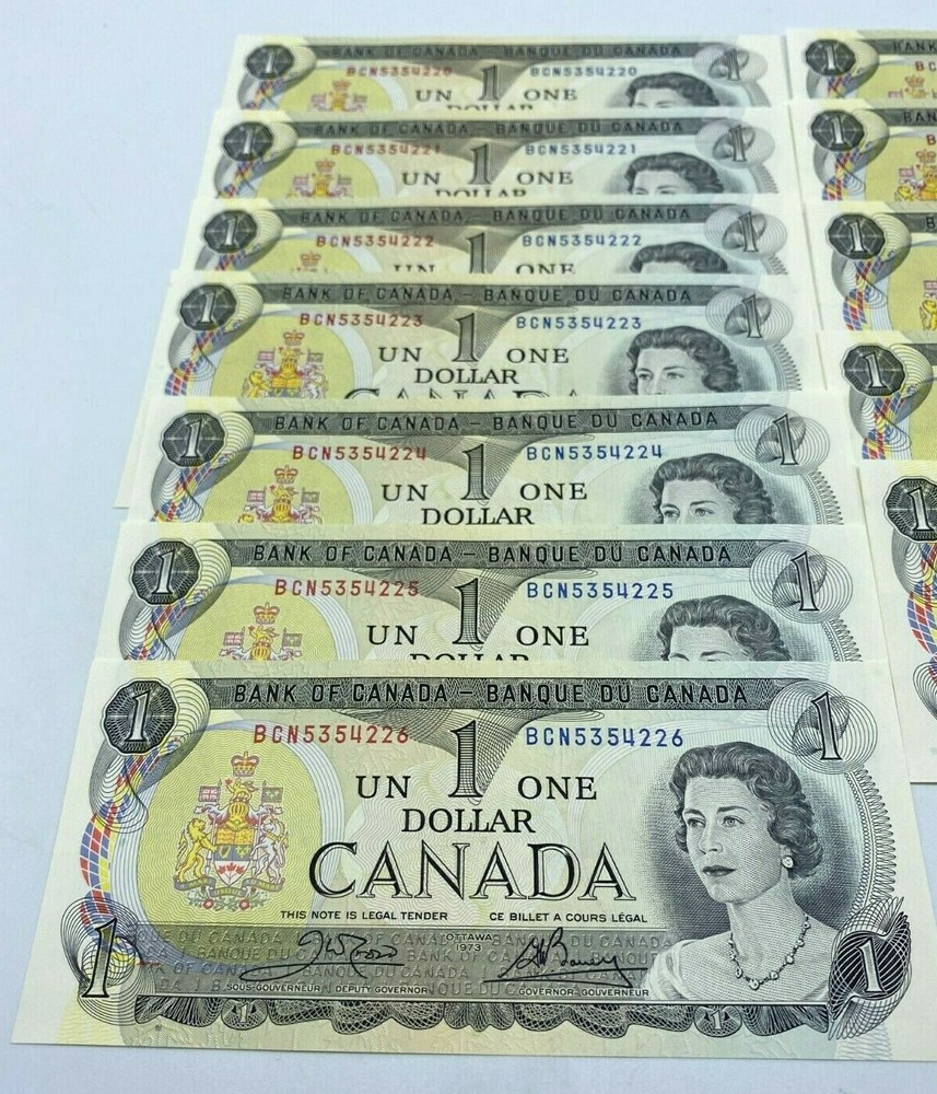 ONE 1973 Crow Bouey BCN Prefix 1$ GEM UNC Consecutive Note ONE NOTE ONLY