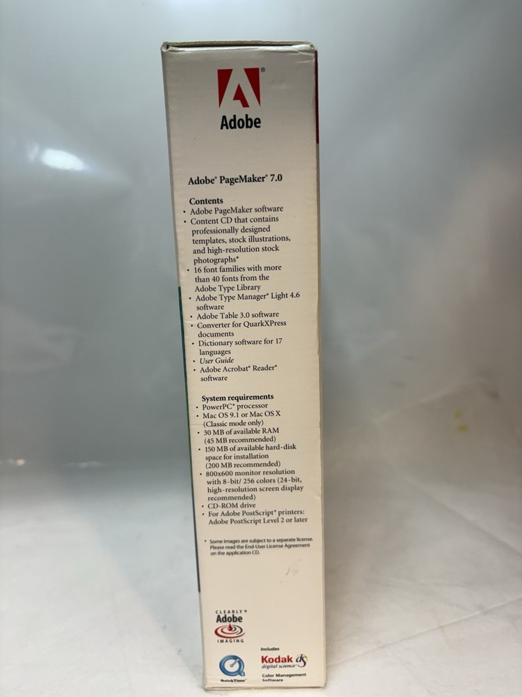 Adobe PageMaker 7.0 for Macintosh Version