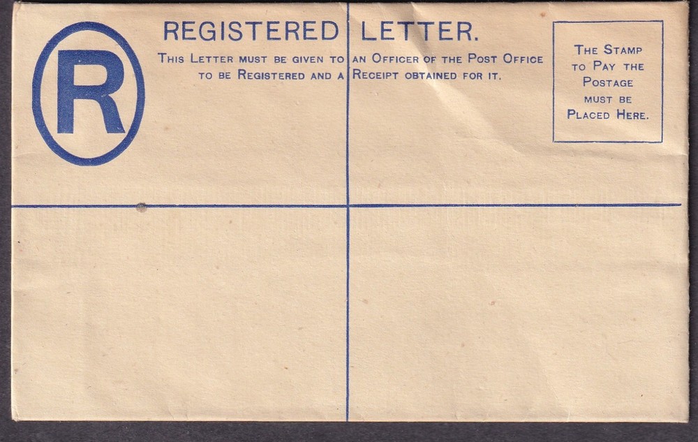 Bermuda unmailed Three pence registered cover