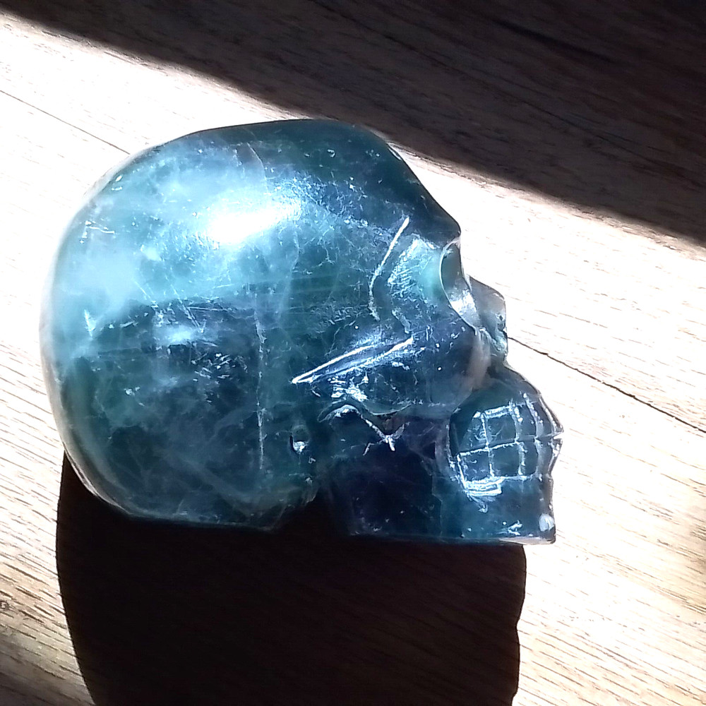 CRYSTAL SKULL Labradorite 4"