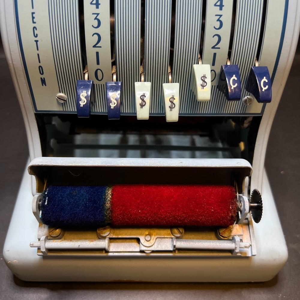 Vintage Paymaster Series S600 Blue Check Writer Authentic Check Stamper Machine
