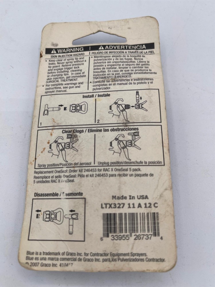 New, Graco RAC X Switch Tip LTX327