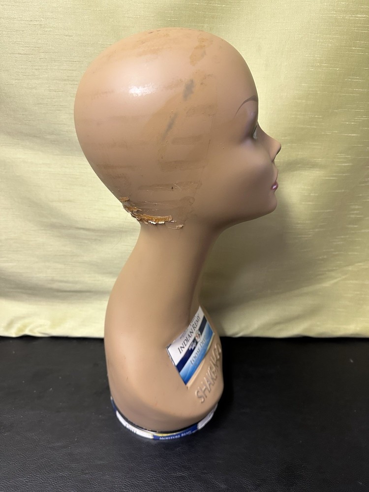 Used Mannequin Head Hat & Wig Display With Rotating Base