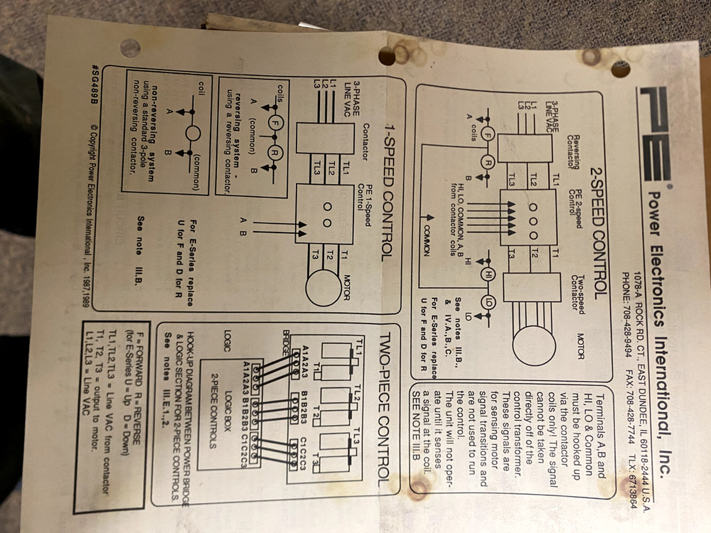 Power Electronics E4046-1B Single Speed Soft Start Reduced Torque Control L365