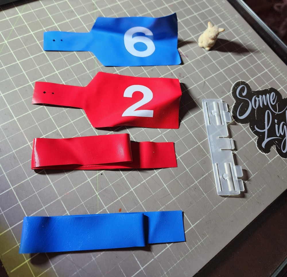 🏁Vintage RC Controller Frequency Flag Kit⚡Red #2 & Blue #6 New