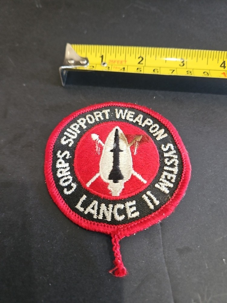 LANCE II CORPS SUPPORT WEAPON SYSTEM RARE VINTAGE PATCH