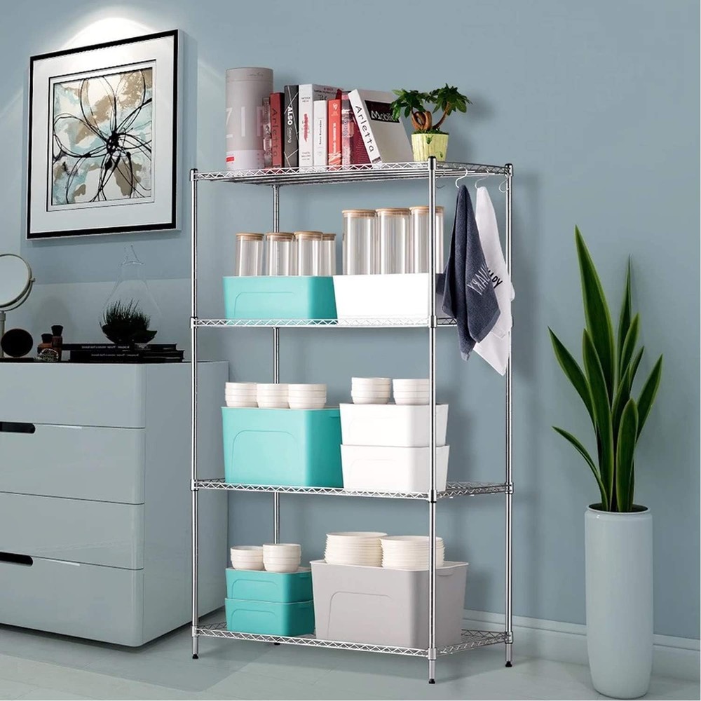 40-Pack Black Shelf Lock Clips for 1" Posts - Durable Wire Shelving Solution