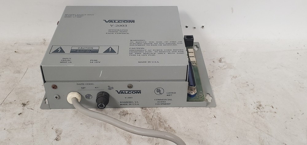 Valcom V-2003A Three Zone One Way Page Control Unit