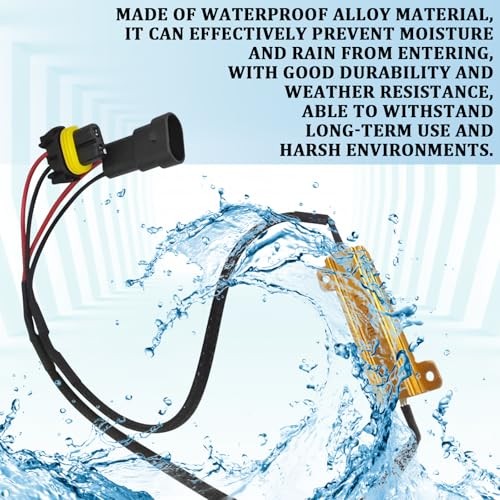 9005 9006 LED Headlight Load Resistor Kit, LED Light Canbus Decoder Anti 2PCS